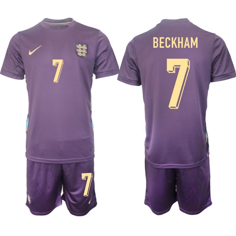 Men 2024-2025 Season England away purple #7 Soccer Jersey